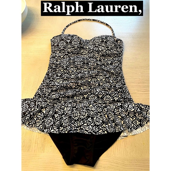 Ralph Lauren Other - Ralph Lauren, One Piece Halter Swim Suit Sz M